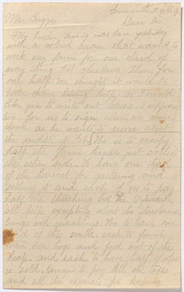 Item #570145 1923 Autograph Letter Detailing the Terms of a Lease for an African American Farmer...