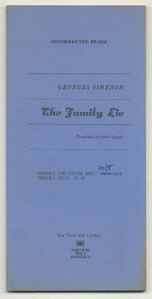 Item #570518 The Family Lie. Georges SIMENON