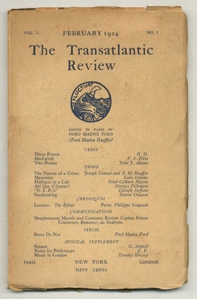 Item #570720 The Transatlantic Review – Vol. 1, No. 2, February 1924. Ford Madox FORD, Lincoln...