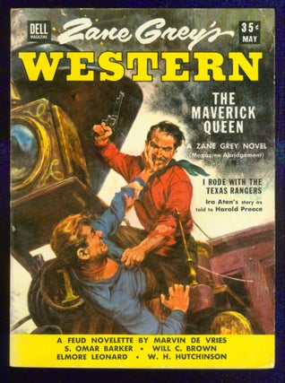 Item #57084 Story: "Long Night" in Zane Grey's Western, May 1953. Elmore LEONARD