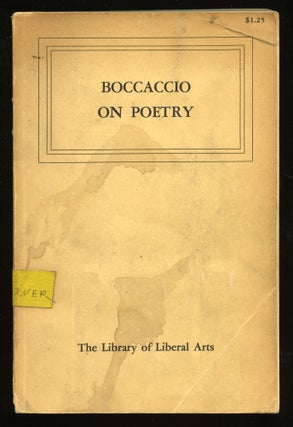 Item #57107 Boccaccio on Poetry: Being the Preface and the Fourteenth and Fifteenth Books of...