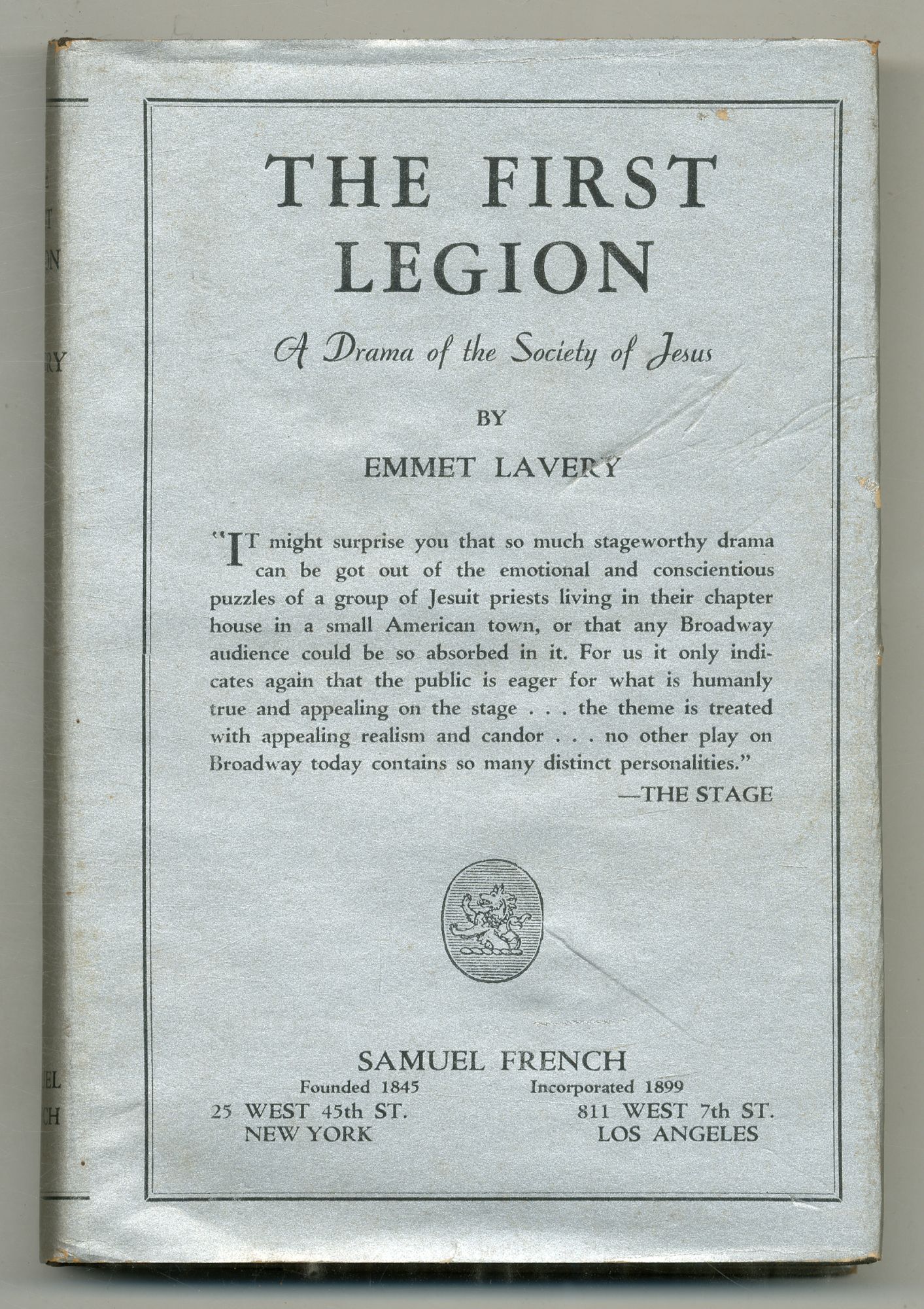 The First Legion: A Drama of the Society of Jews | Emmet LAVERY