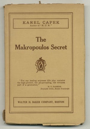 Item #571689 The Makropoulos Secret. Karel CAPEK