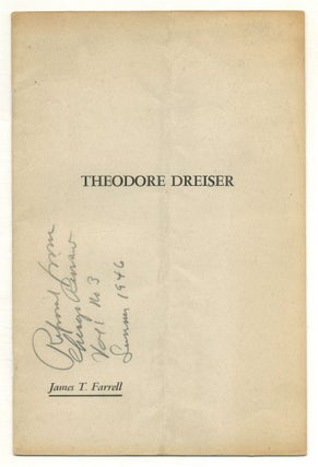Item #572270 [Offprint]: Theodore Dreiser. James T. FARRELL