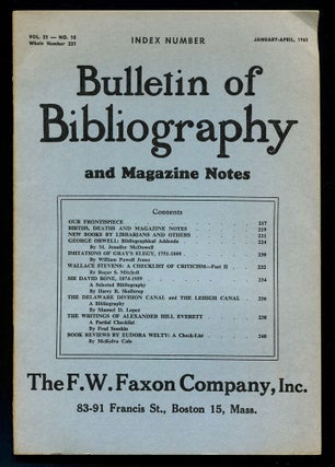 Item #572359 Bulletin of Bibliography – Vol. 23, No. 10, January-April 1963