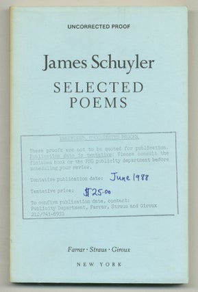 Item #573144 Selected Poems. James SCHUYLER