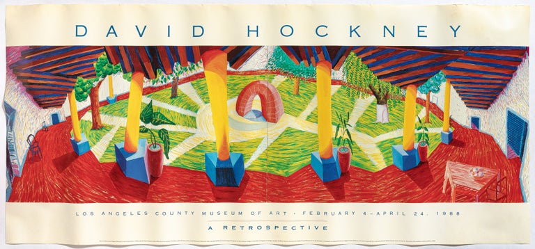 Exhibition Poster]: David Hockney: A Retrospective. Los Angeles County Museum of Art. February 4. David HOCKNEY.