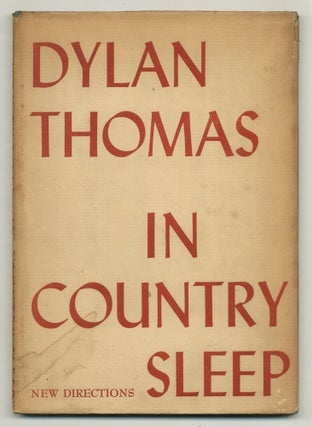 Item #574552 In Country Sleep. Dylan THOMAS