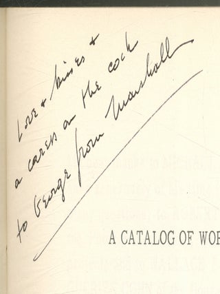 A Catalog of Works by Michael McClure, 1956-1965