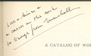 A Catalog of Works by Michael McClure, 1956-1965