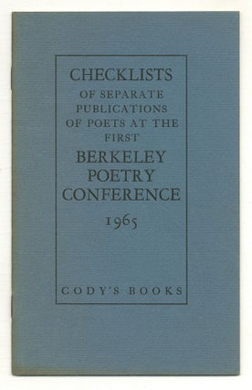 Item #574643 Checklist of Separate Publications of Poets at the First Berkeley Poetry Conference...