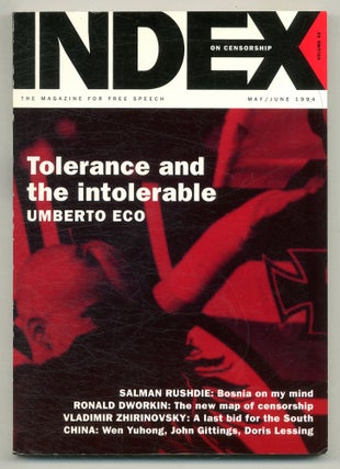 Item #574657 Tolerance and the Intolerable [in] Index on Censorship: The Magazine for Free Speech...