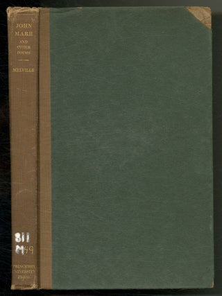 Item #574872 John Marr and Other Poems. Herman MELVILLE