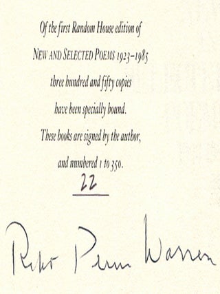 New and Selected Poems 1923-1985