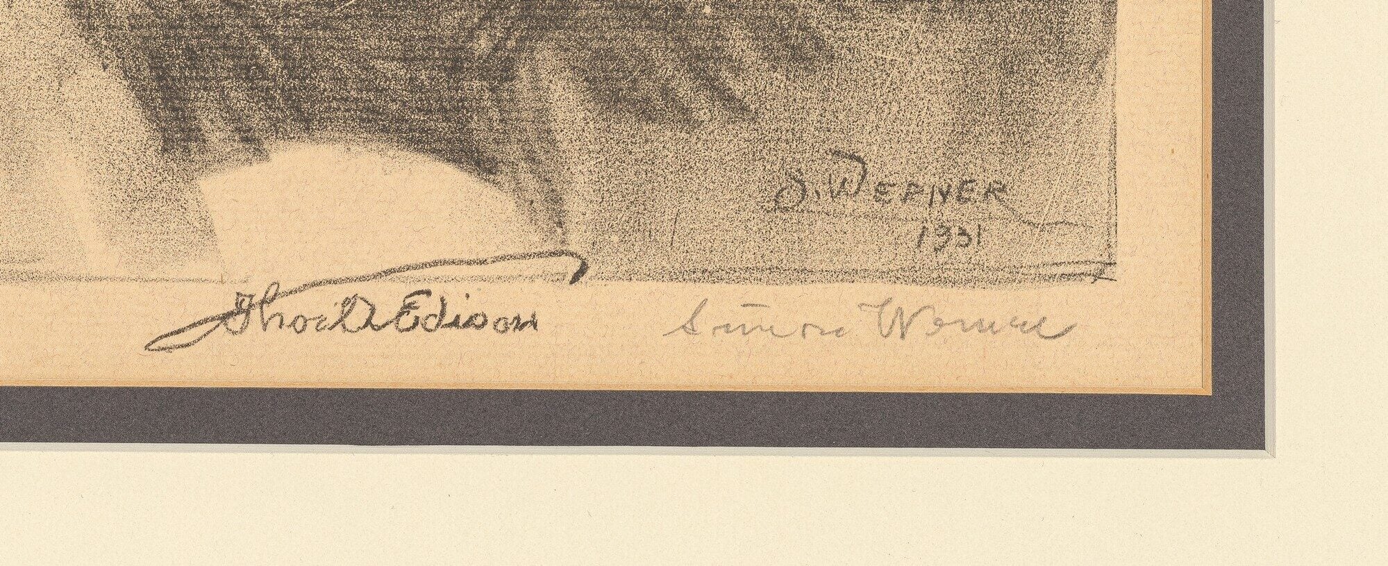 Lithograph of Thomas A. Edison Signed by the Artist | Simon WERNER