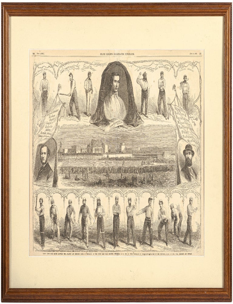 Wood Engraving]: &ldquo;Great Base Ball Match Between the Atlantic and Eckford Clubs of Brooklyn at. James CREIGHTON.