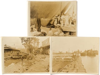 Item #575878 Three Original Photographs of Scenes in Yazoo, Mississippi after the Great Flood of...