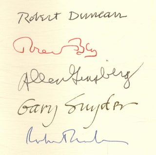 Towards A New American Poetics: Essays and Interviews. Charles Olson, Robert Duncan, Gary Snyder, Robert Creeley, Robert Bly, Allen Ginsberg