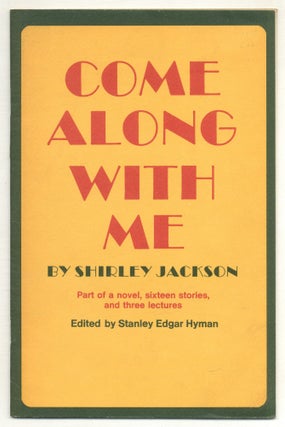 Item #576110 [Advance Excerpt]: Come Along With Me edited by Stanley Edgar Hyman. Shirley JACKSON