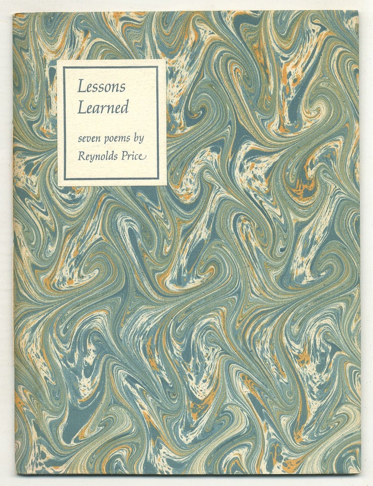 Item #576397 Lessons Learned. Reynolds PRICE.