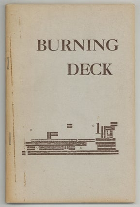 Item #577702 Burning Deck 1 – Fall 1962. Robert CREELEY, Anne Stevenson, Theodore Holmes,...