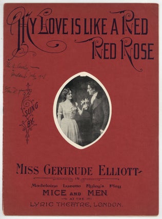 Item #578387 [Sheet music]: My Love is Like a Red, Red Rose (Old Scottish Song). Robert BURNS