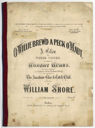 Item #578407 [Sheet music]: O Willie Brew'd a Peck O'Maut: A Glee for Three Voices. Roberty...