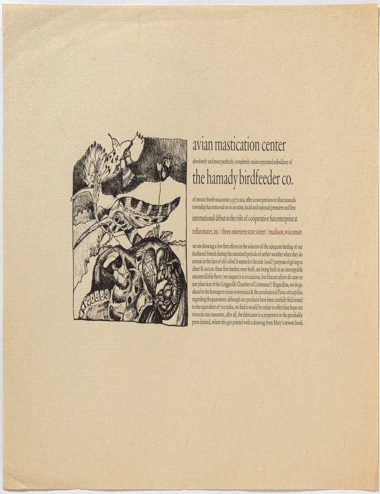 Broadside, Caption Title : avian mastication center: absolutely and ...