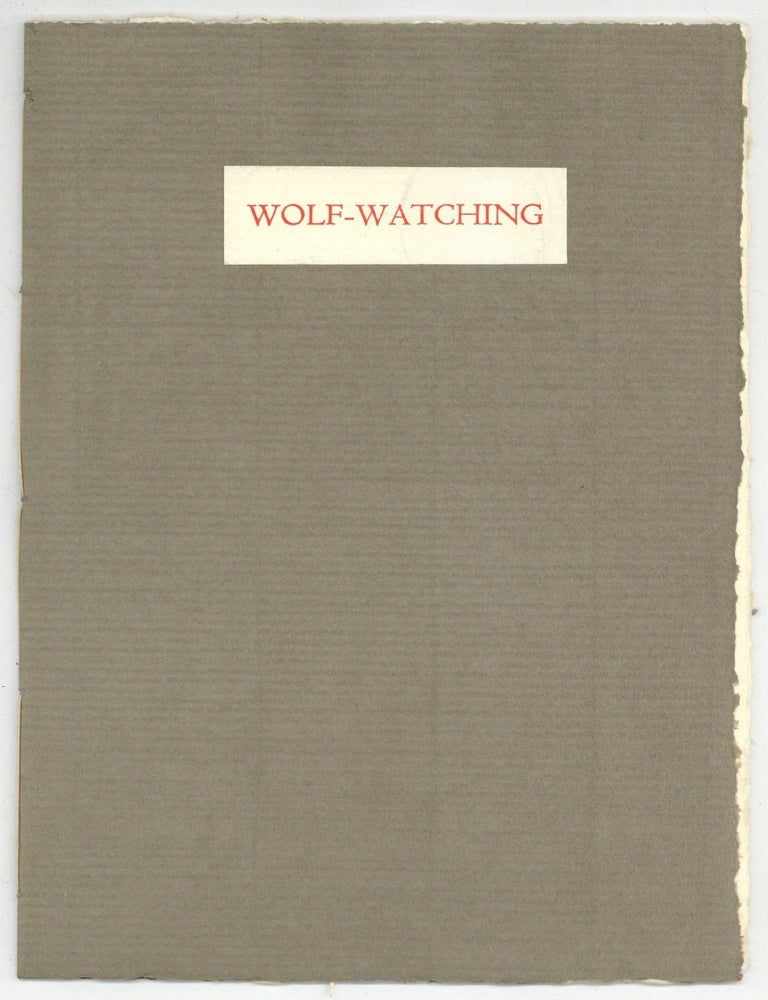 Item #578682 Wolf-Watching. Ted HUGHES.