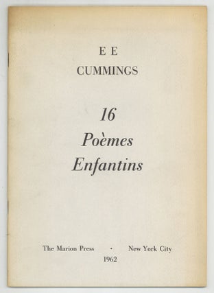 Item #578693 16 Poemes Enfantins. E. E. CUMMINGS
