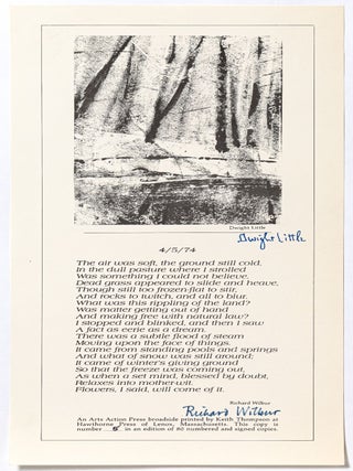 Broadside]: 4/5/74. Richard. Dwight Little WILBUR, illustrated.