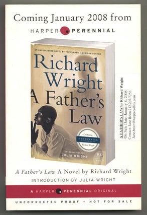 Item #579891 A Father's Law. Richard WRIGHT