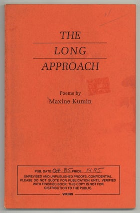 Item #579969 The Long Approach: Poems. Maxine KUMIN