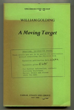 Item #580031 A Moving Target. William GOLDING