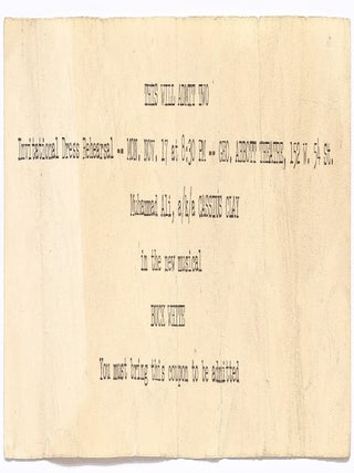 Small Archive Related to the Musical Production Buck White, starring Muhammad Ali