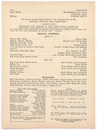 Small Archive Related to the Musical Production Buck White, starring Muhammad Ali