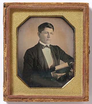 Item #580482 [Daguerreotype]: Quarter Plate Portrait of a Young Man Reading