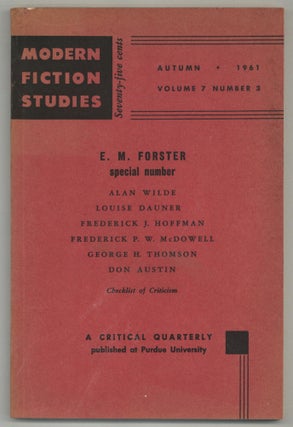 Modern Fiction Studies – Vol. VII, No. 3, Autumn 1961: E.M. Forster Special Number