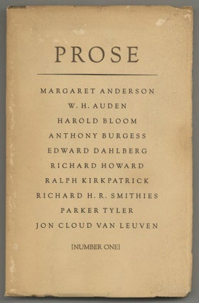 Item #580577 Prose – One. W. H. Auden AUDEN, Parker Tyler, Richard H. R. Smithies, Ralph...