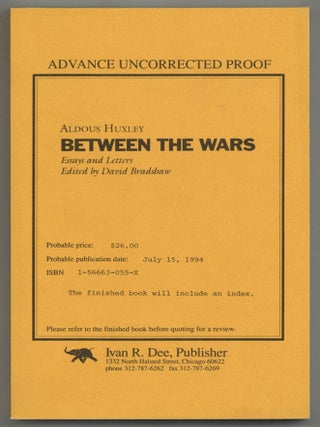 Item #580675 Between the Wars: Essays and Letters. Aldous HUXLEY