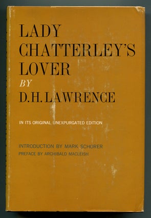Item #581971 Lady Chatterley's Lover. D. H. LAWRENCE