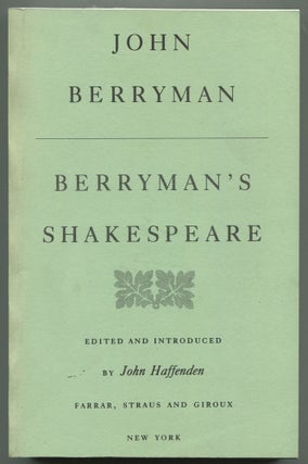 Item #584142 Berryman's Shakespeare. John BERRYMAN