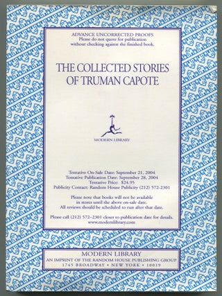 Item #584232 The Collected Stories of Truman Capote. Truman CAPOTE