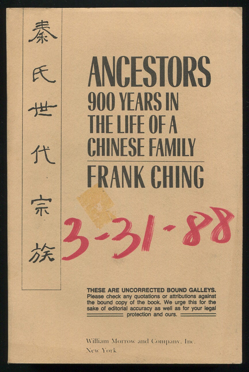 Ancestors: 900 Years in the Life of a Chinese Family | Frank CHING