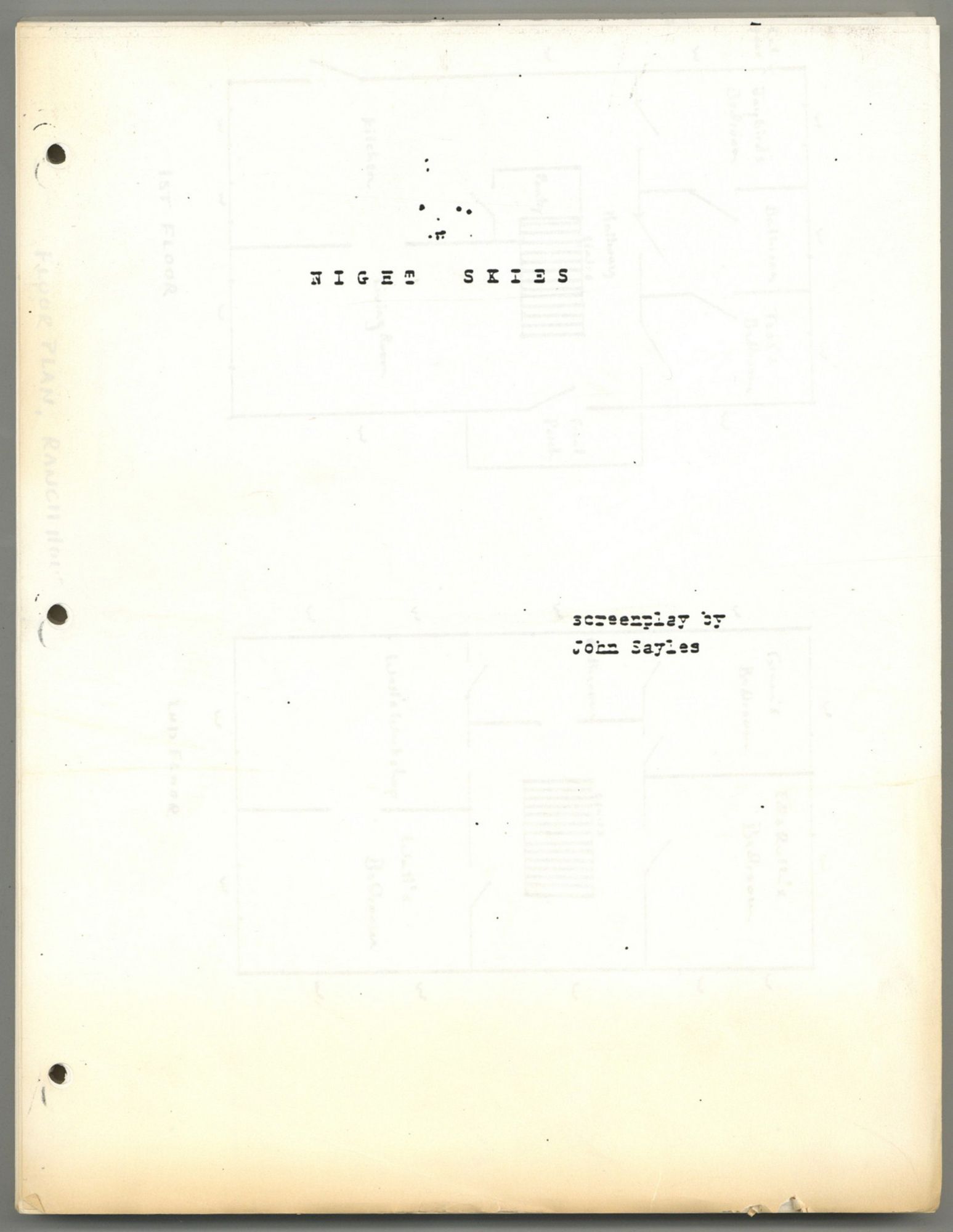 Screenplay : Night Skies | John SAYLES