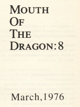 Mouth of the Dragon: 8, March 1976