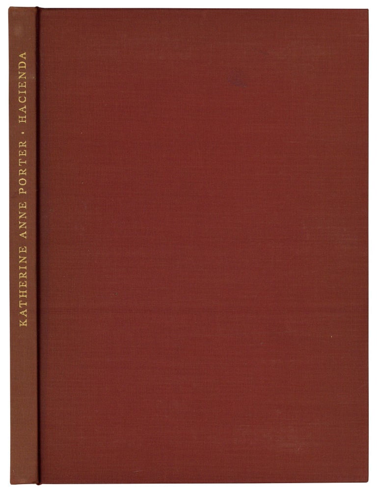 Item #586533 Hacienda. Katherine Anne PORTER.