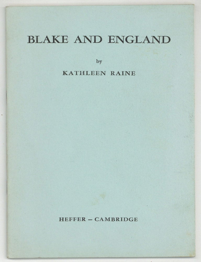 Item #587455 Blake and England. Kathleen RAINE.