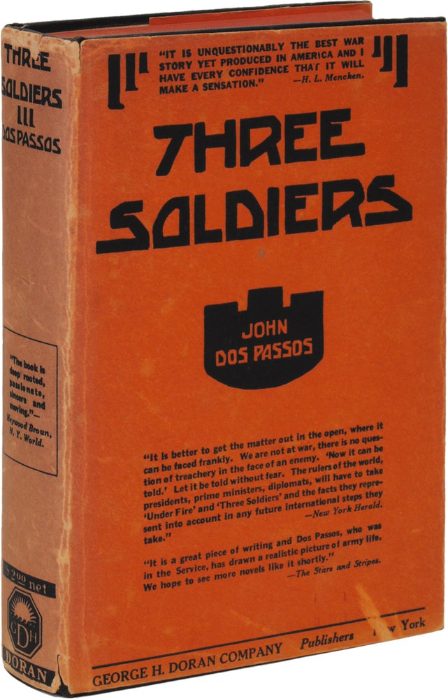 Item #58830 Three Soldiers. John DOS PASSOS.
