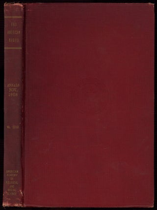Item #588537 The American Negro. The Annals of The American Academy of Political and Social...